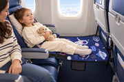 Child resting with the AirBedGo Navy Space seat extender