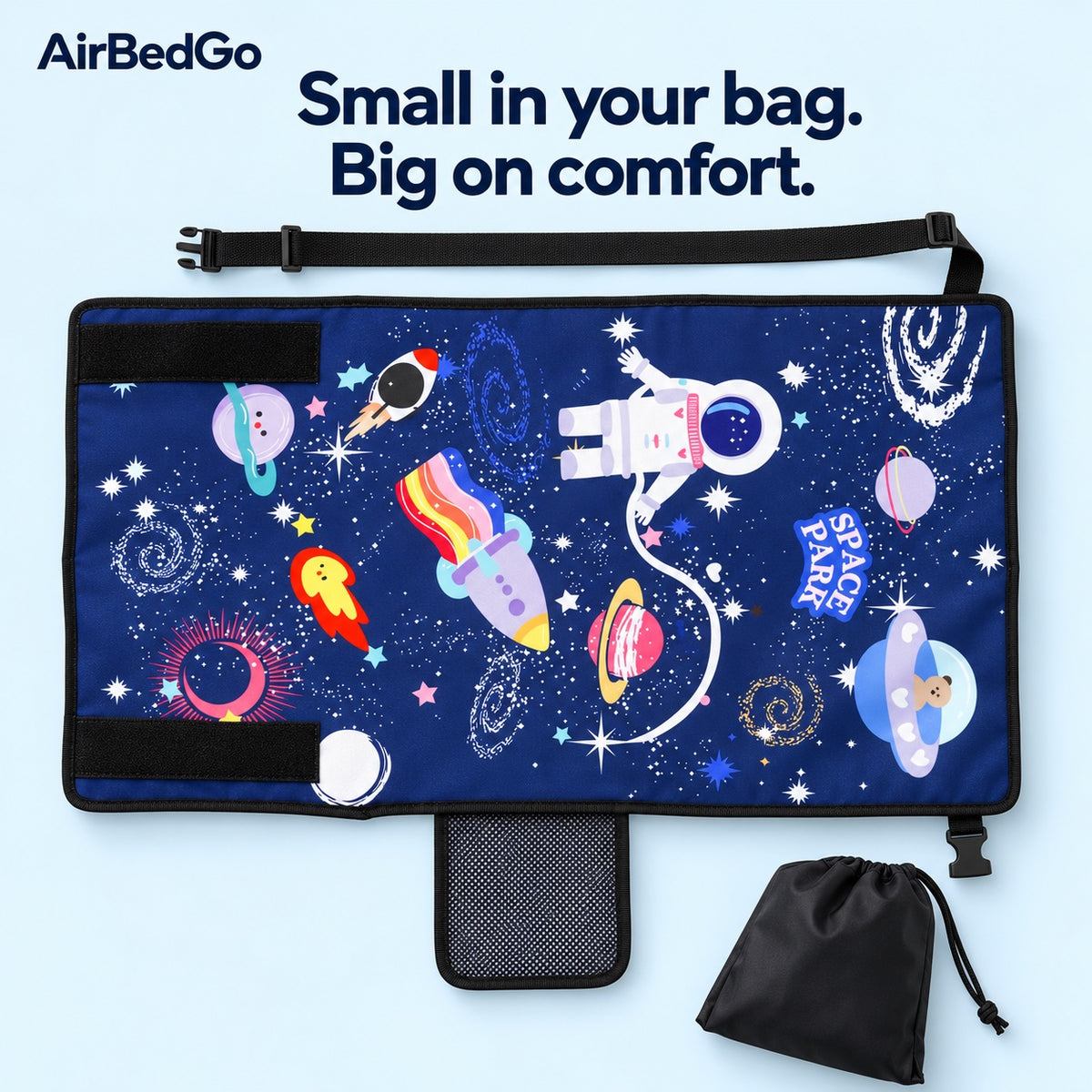 AirBedGo Navy Space bed and carry pouch